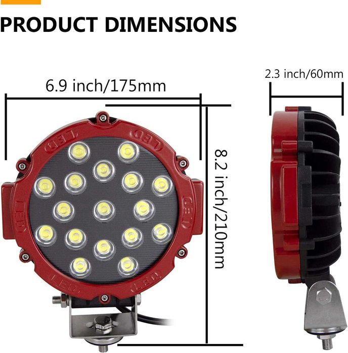 Proiector led auto/off-road led 51W /17 led-uri 5100 lumeni
