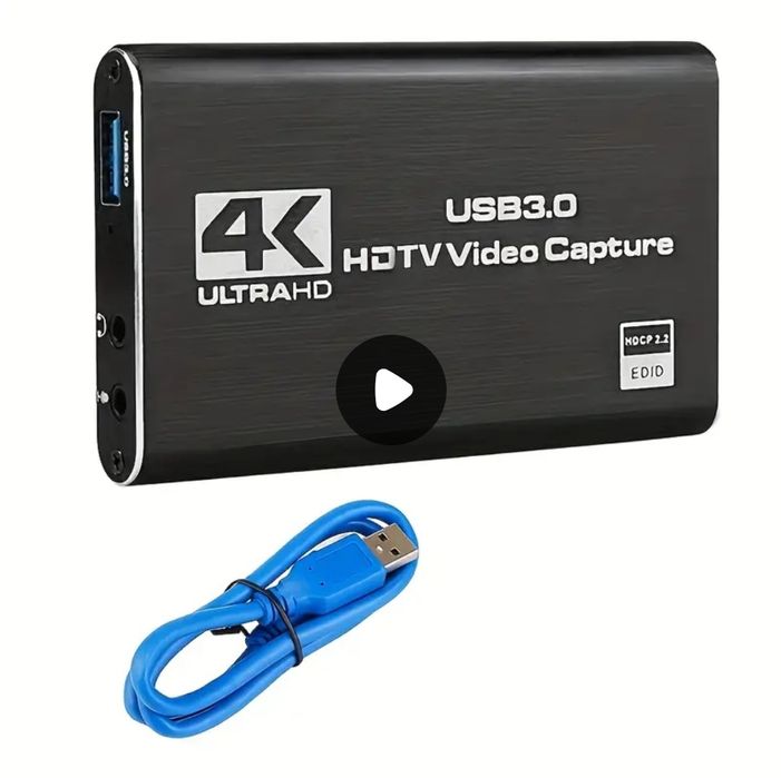 Placa de captura Video 4k 60fps PS4 Xbox PC Laptop