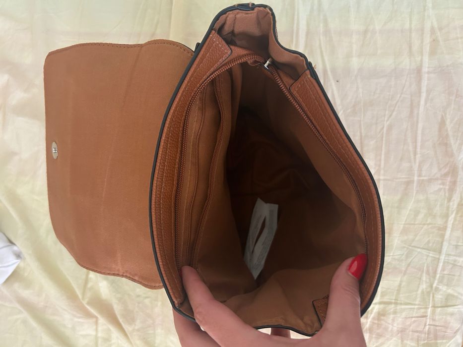 Дамска раница- кафява кожа. Нова