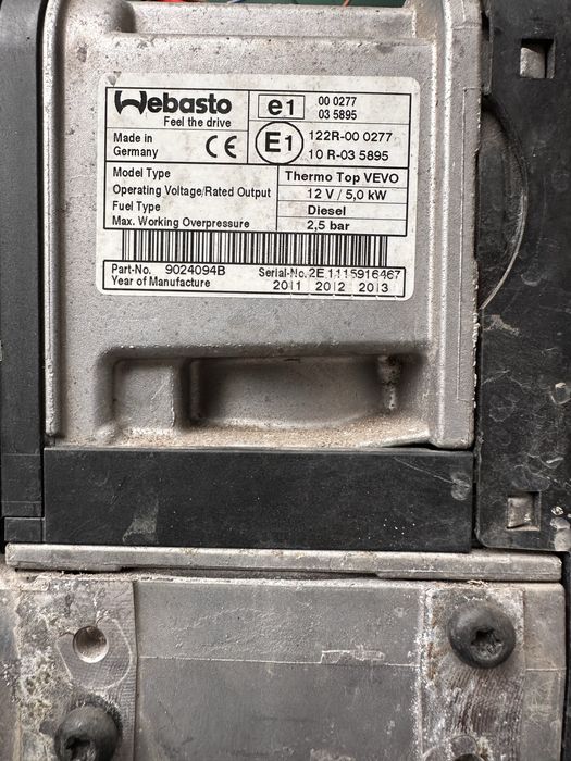 Webasto Вебасто  VW ,Range Rover , Discovery , Citroen Jaguar