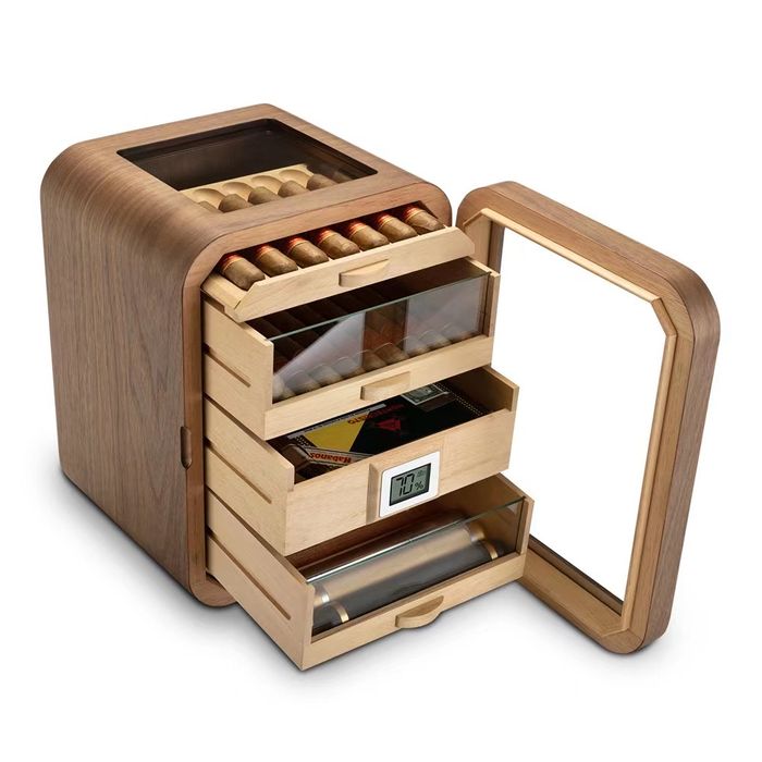 Луксозен хумидор за пури – 5 нива, до 110 пури, кедрово дърво