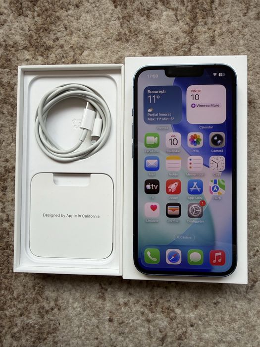iPhone 13 Blue, full box- pret fix