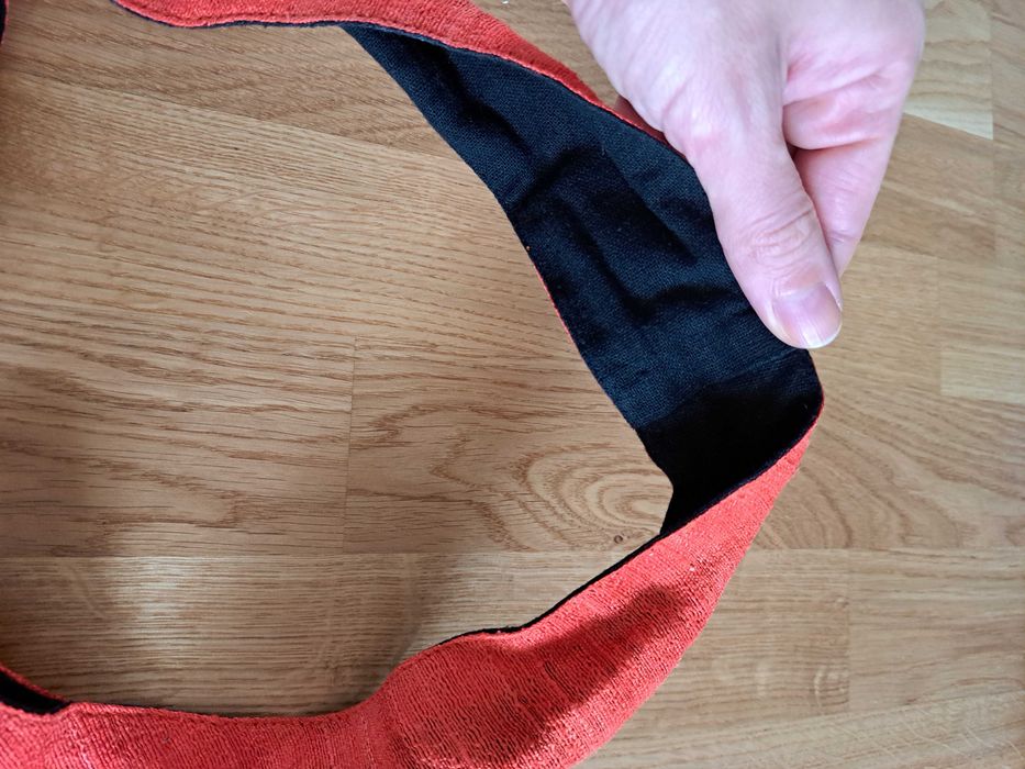 Geanta umar boho, matase Thailanda, portocalie, textil