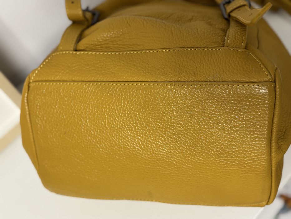 Rucsac din piele naturala, mustar