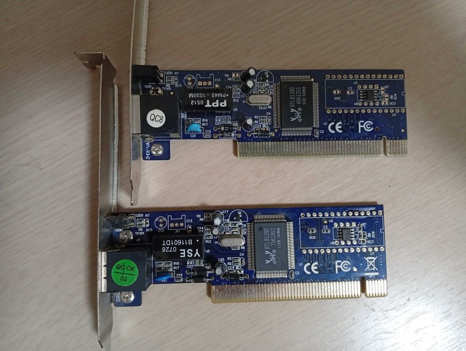 Set 2 plăci de rețea retro PCI 10/100 Mbps (Realtek RTL8139D)