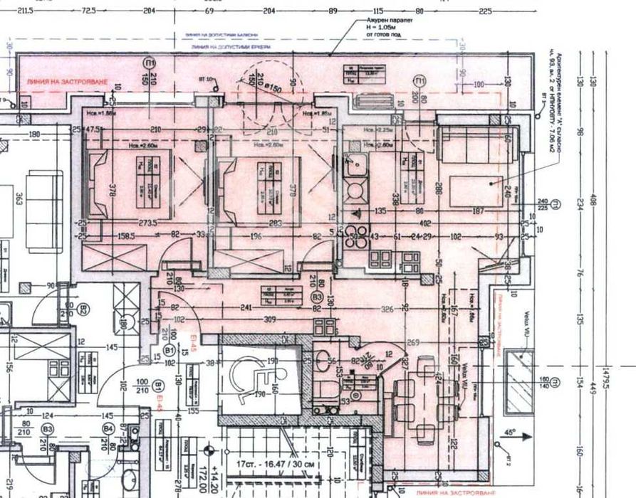 Тристаен апартамент Съдийски 66060