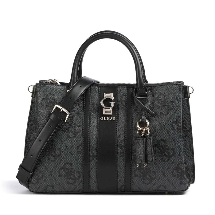 Poșetă tote femei Guess Erenia neagră cu logo print 910POSSHWSO7838060N