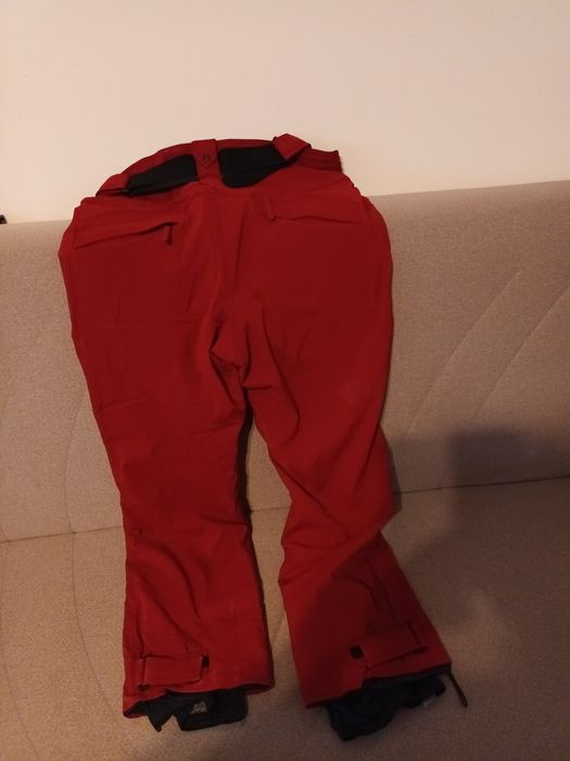 Pantalon unisex de ski rosu-bordo marimea 44