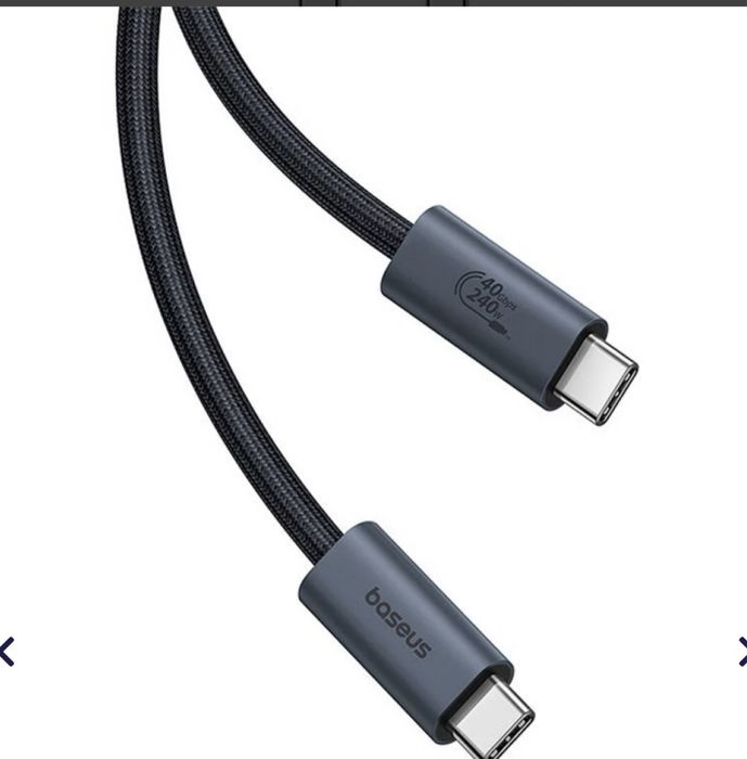 Кабель Baseus thunderbolt 4  USB Type A - USB Type C 1 м Black