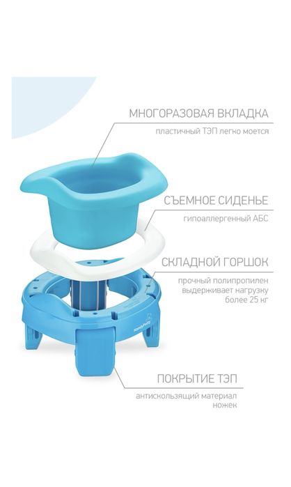 Горшок дорожный складной