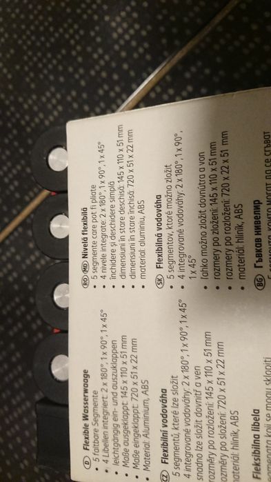 Nivela flexibila aluminiu 72cm 5 segmente