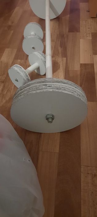 Срочно продам самодельные гирю и гантели