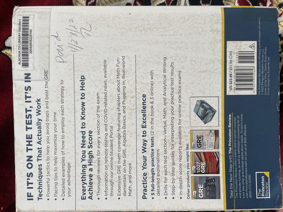 Книга GRE PREP для подготовки к GRE