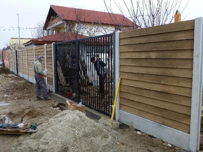 Constructii garduri din panouri stil jaluzele,sipca,tabla,plasa,BCA