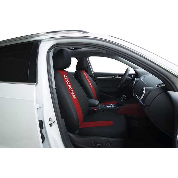 Huse scaun 1+1 Poliester Roșu / Sparco / Dacia/RENAULT/FORD/HONDA