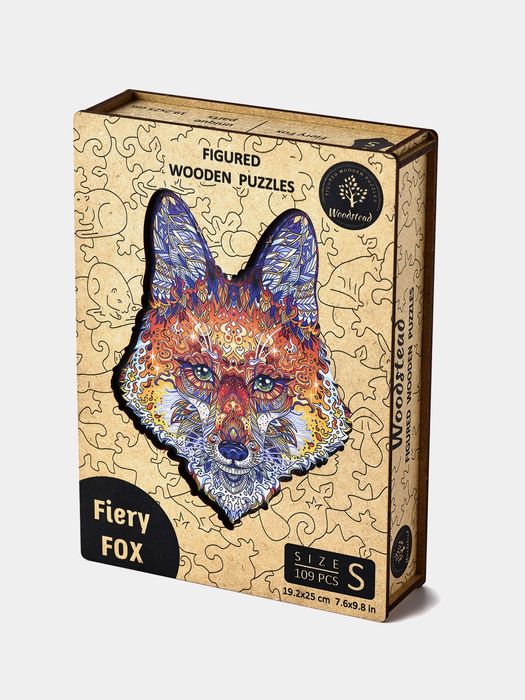 Пазл деревянный Woodstead "Огненная лиса"