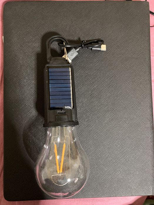 Лед лампа със слънчево и USB зареждане