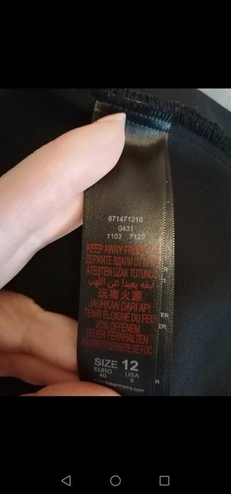 Rochie neagra cu peplum in talie