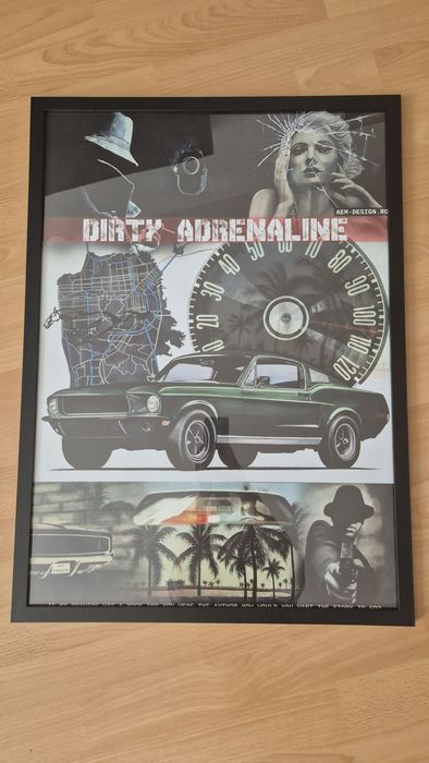 Tablou print poster Ford Mustang Fastback 50x70cm