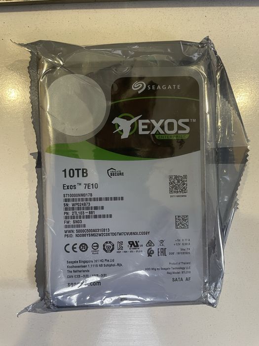Жесткий диск seagate 10 TB exos 7E10