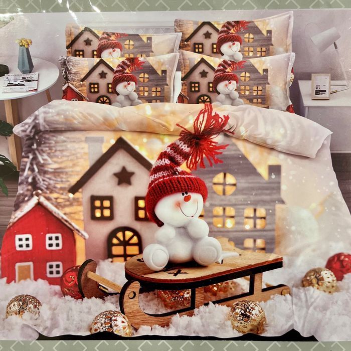 НОВ Спален комплект, с коледни мотиви 200х220см