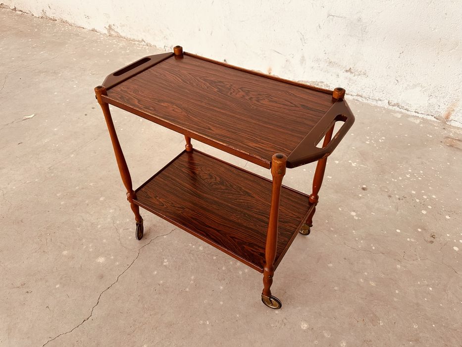 Италианска винтидж сервираща количка / Bar Cart Mid-Century Modern – стил Ico Parisi