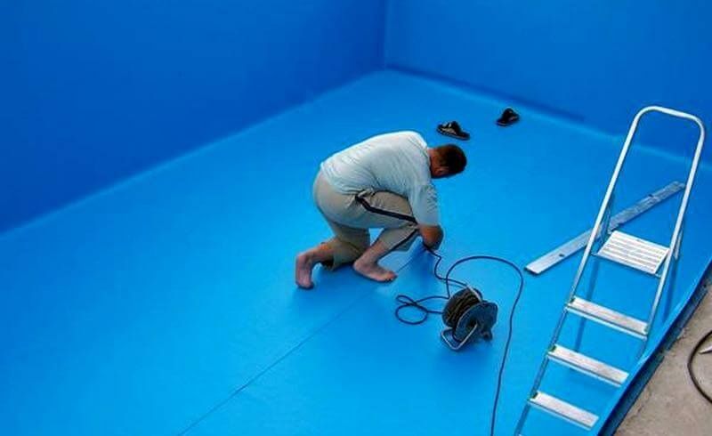 Ремонт Бассейнов , обшивка ПВХ пленкой (Тентом) срок службы: 5 Лет