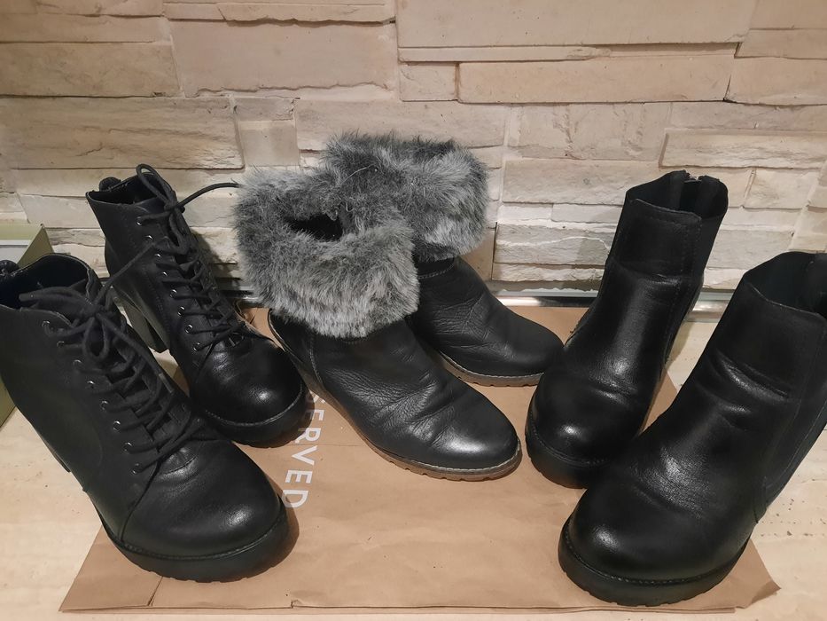 Cizme piele imblanite 40, Ghete piele naturala,imblanite,40,Pantofi 40