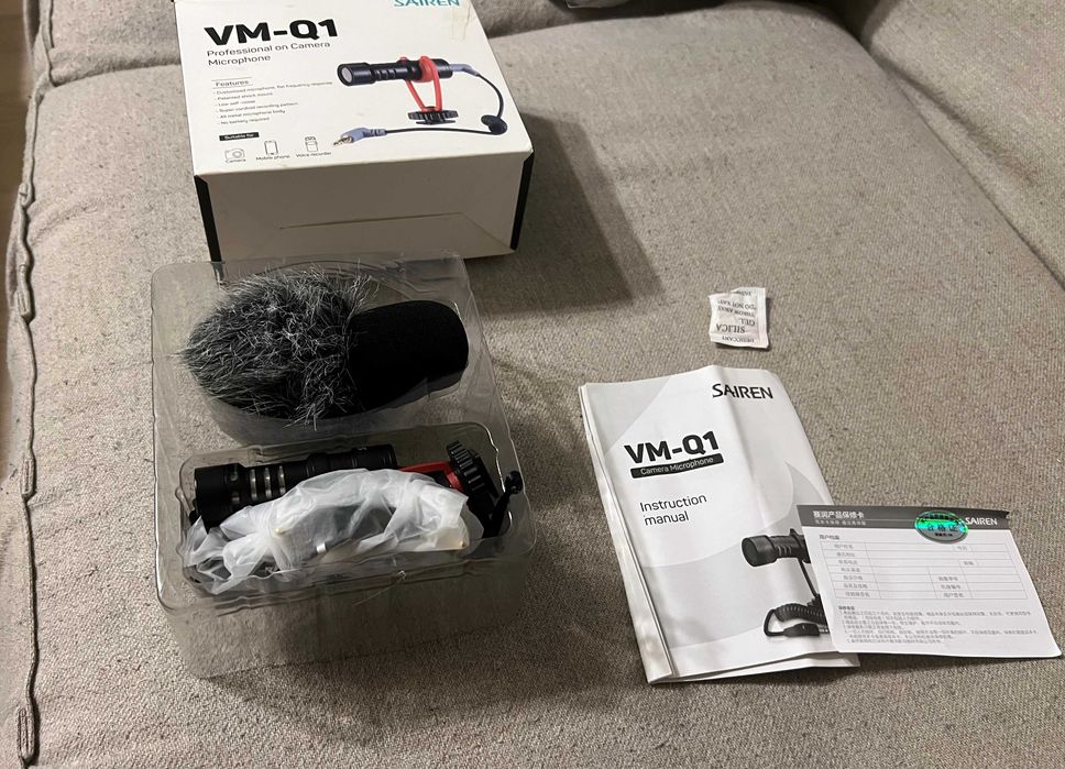 Microfon direcțional Sairen VM-Q1 complet cu accesorii, ca nou