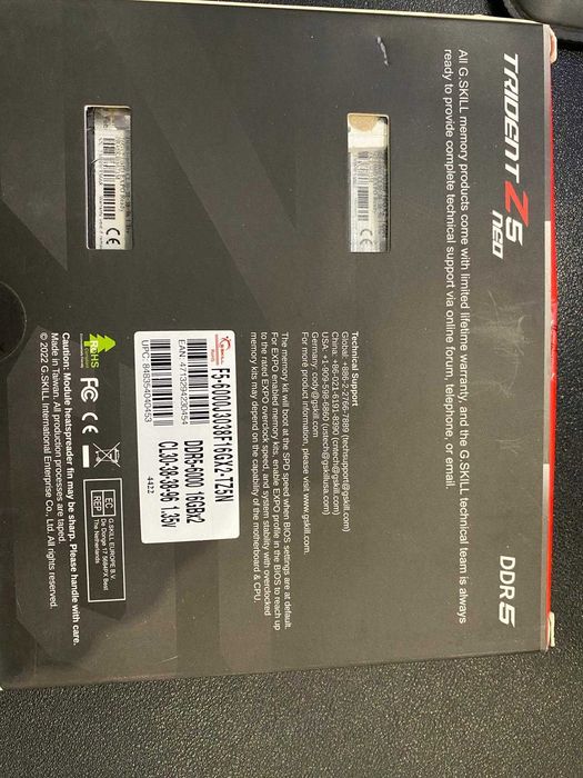 Vând memorie RAM G.SKILL Trident Z5 Neo 32GB (2x16GB) DDR5 – AMD EXPO