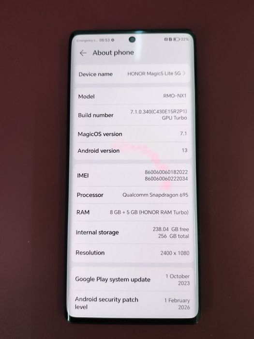 Honor Magic 5 lite, perfecta stare