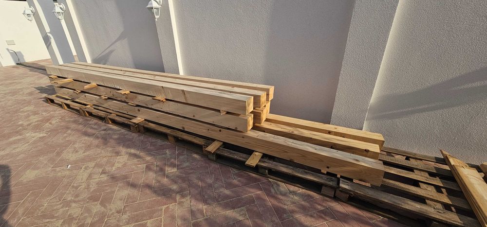 Vand 9 grinzi lemn 15x15 rindeluite