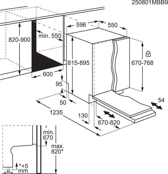 Съдомиялна за пълно вграждане AEG GI8200B2SO 60см.