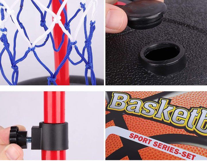 Баскетбольный набор для детей, щит со стойкой, мячик, насос.