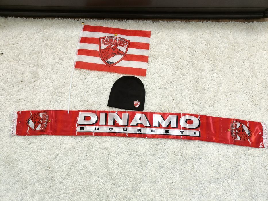 Set FC Dinamo Fes + Eșarfă Dinamo + Steag FC Dinamo