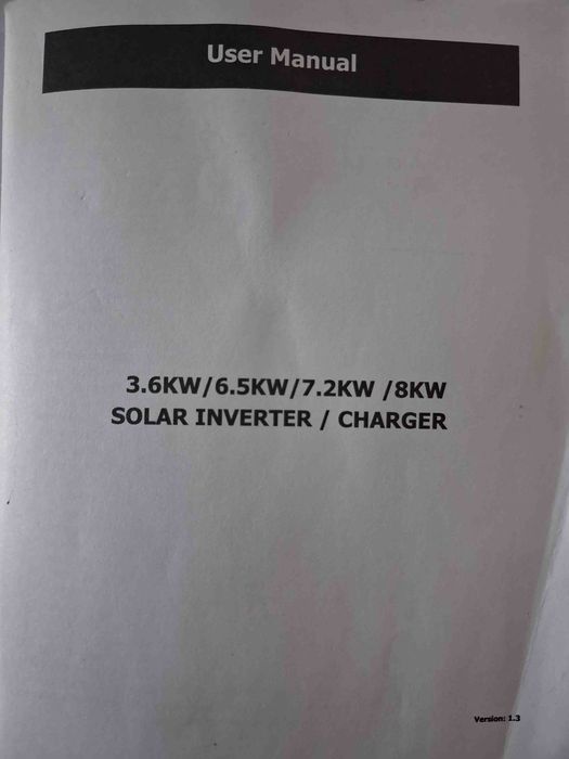 Solar INVERTER / charger 8KW