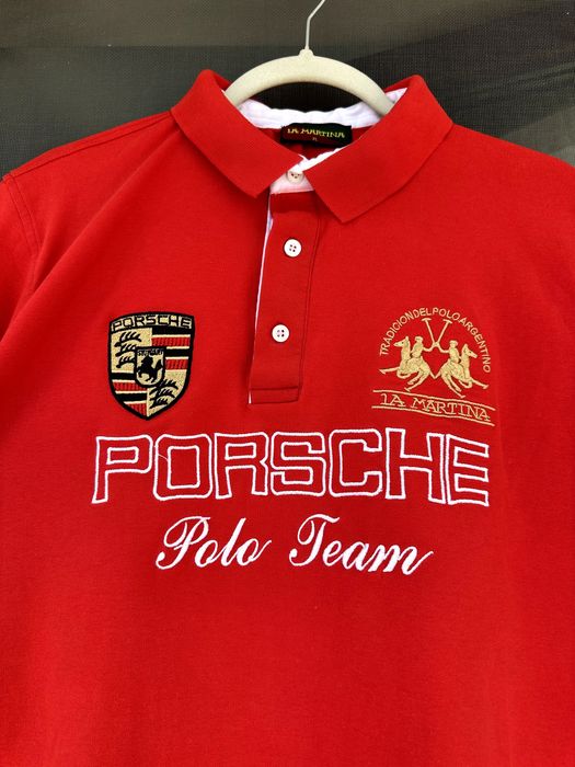 Мъжка поло тениска La Martina (Porsche Polo Team) - размер L, Отлично състояние