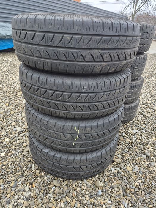 Vând jante+cauciucuri de Ford Tranzit  215/65/16 C M+S imp Germania