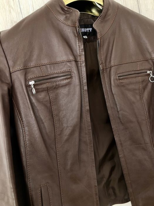 Geacă maro damă 100% piele naturală