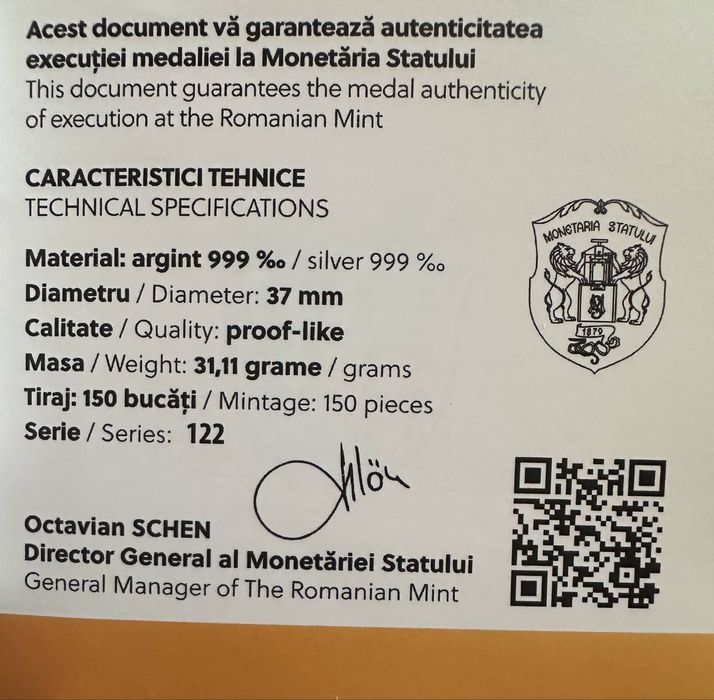 Medalie SAH, cadoul ideal pentru un invingator.