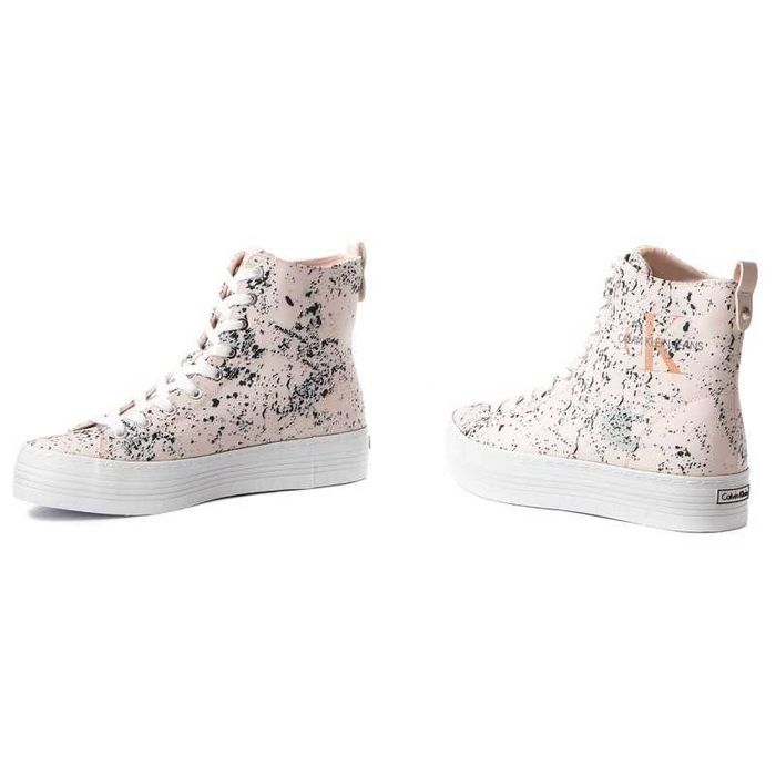 %ПРОМО% CALVIN KLEIN № 38 – Дамски сникърси "PALE PINK & BLACK" нови