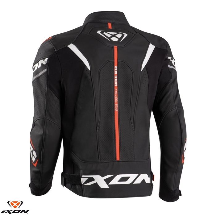 Geaca moto barbati piele Racing Ixon vara model Jackal JKT MS