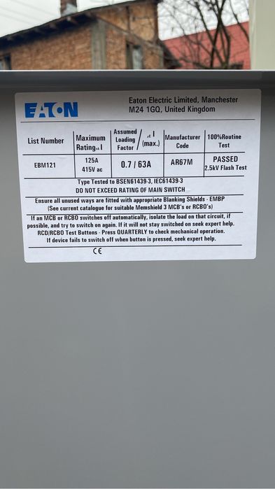 Tablou electric trifazic