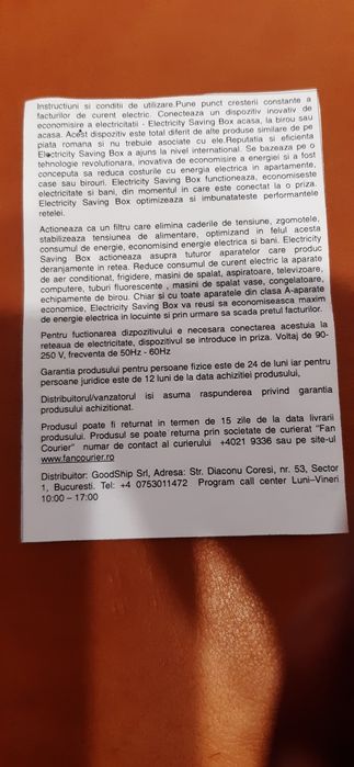 Electricity Saving Box, economiseste  electricitatea. Il vrei!