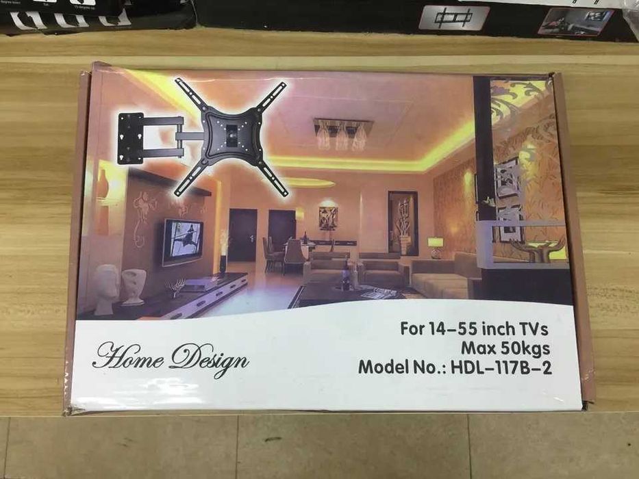 Стойка за телевизор на стена с подвижно рамо, Поставка от 14" до 55"