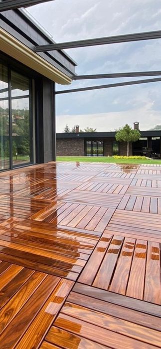 Садовый паркет из термокарагача.