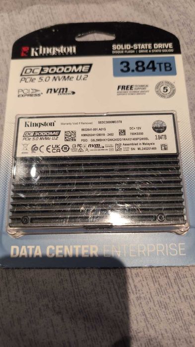 Solid State Drive (SSD) Kingston Enterprise DC3000ME, 3.84TB, PCIe 5.0