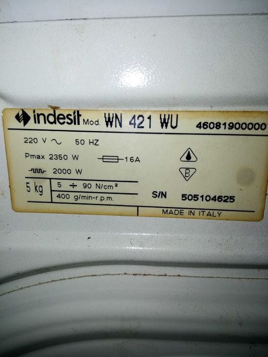 Пералня Indezit за части