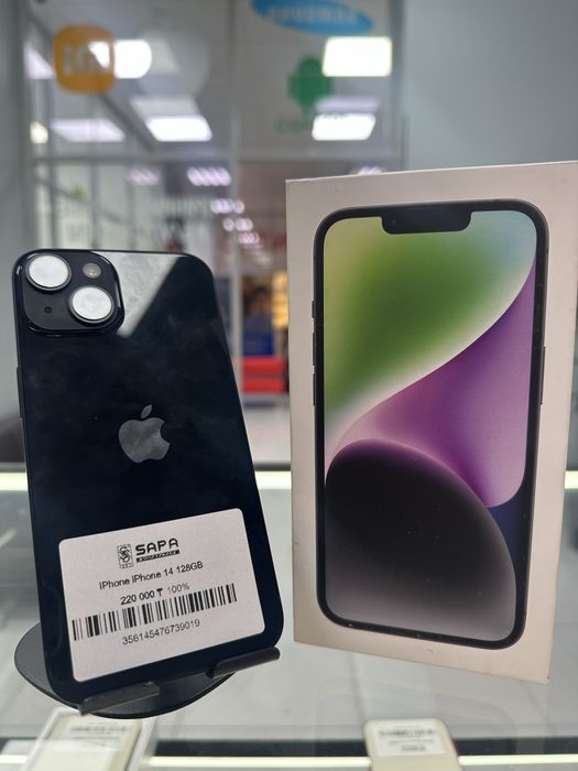 iphone 14 black 128gb !гарантия!