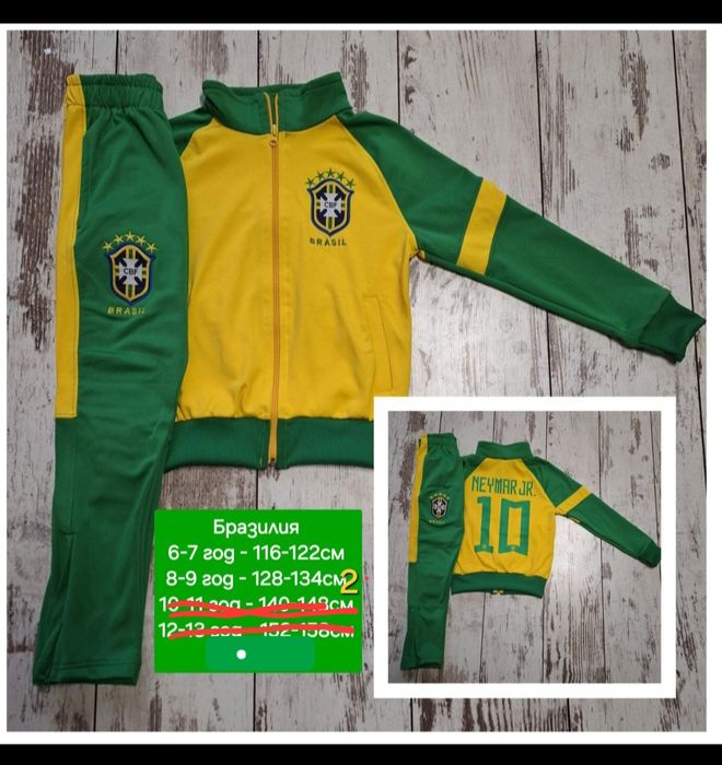 BRAZIL детско юношески футболни екипи